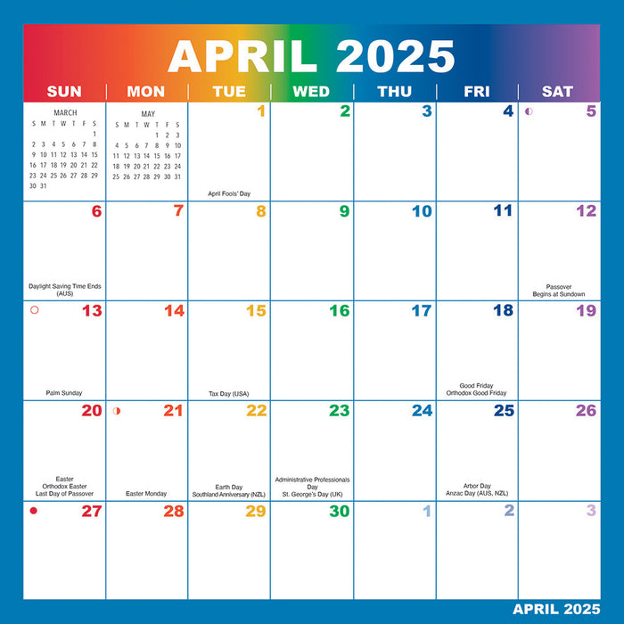 2025 Rainbow Magic Grip Wall Calendar