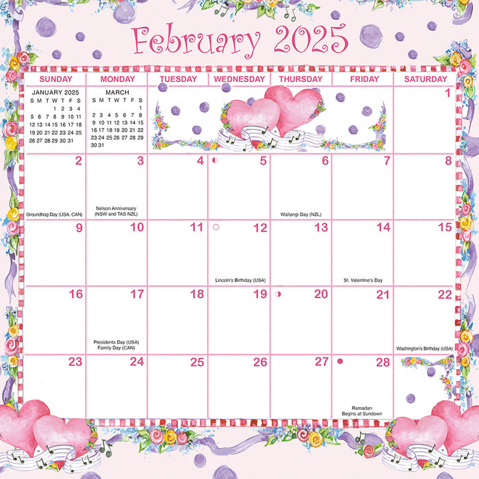 2025 Joyful Seasons Magic Grip Wall Calendar