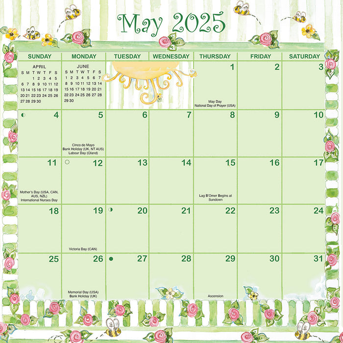 2025 Joyful Seasons Magic Grip Wall Calendar