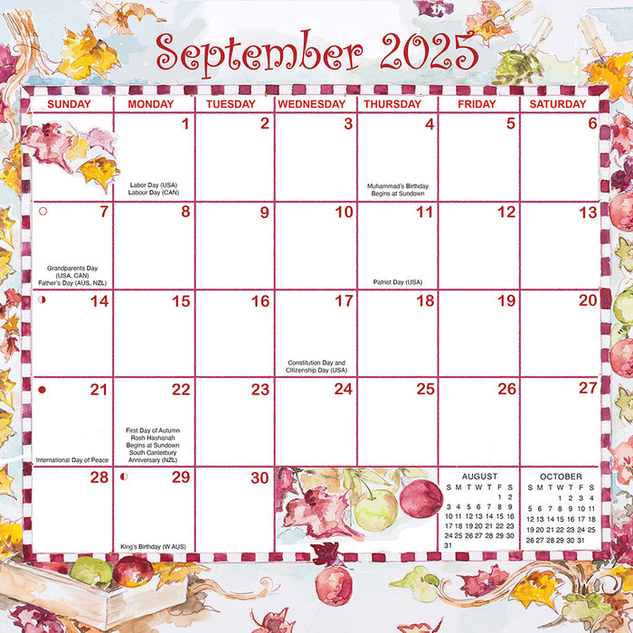 2025 Joyful Seasons Magic Grip Wall Calendar