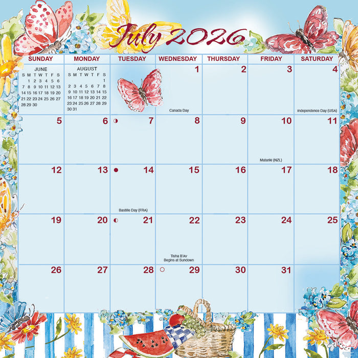 Joyful Seasons Magic Grip 2026 Square Wall Calendar