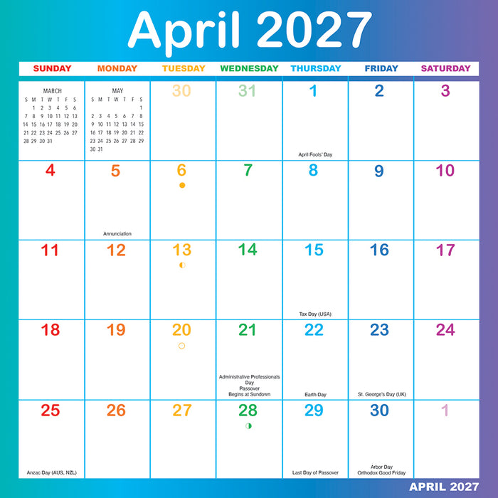 Rainbow Magic Grip 2027 Square Wall Calendar