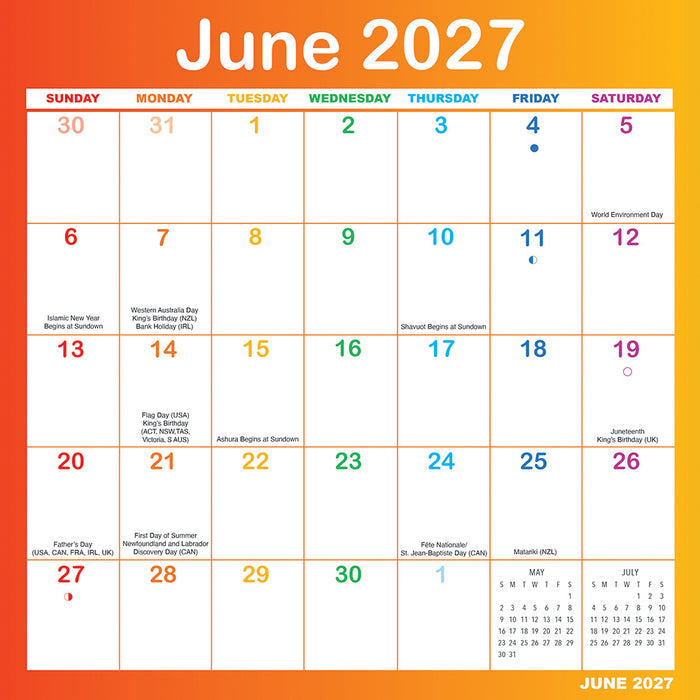 Rainbow Magic Grip 2027 Square Wall Calendar