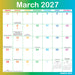 Rainbow Magic Grip 2027 Square Wall Calendar