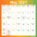 Rainbow Magic Grip 2027 Square Wall Calendar