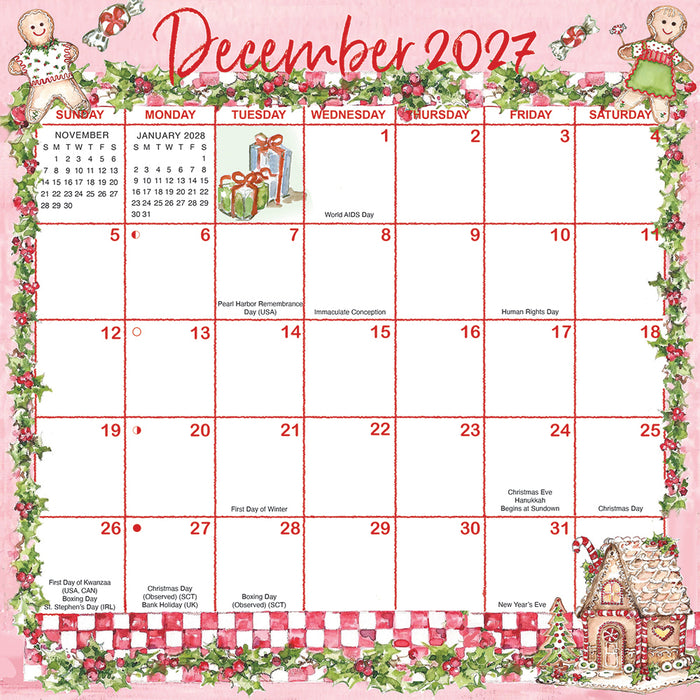 Joyful Seasons Magic Grip 2027 Square Wall Calendar