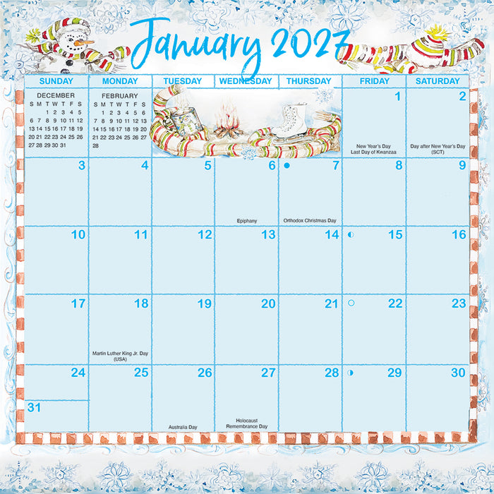 Joyful Seasons Magic Grip 2027 Square Wall Calendar