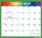 Rainbow Jumbo Magic Grip 2027 Large Wall Calendar