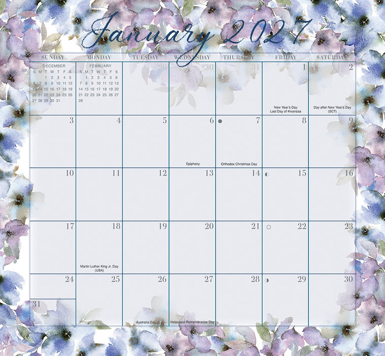Floral Jumbo Magic Grip 2027 Large Wall Calendar