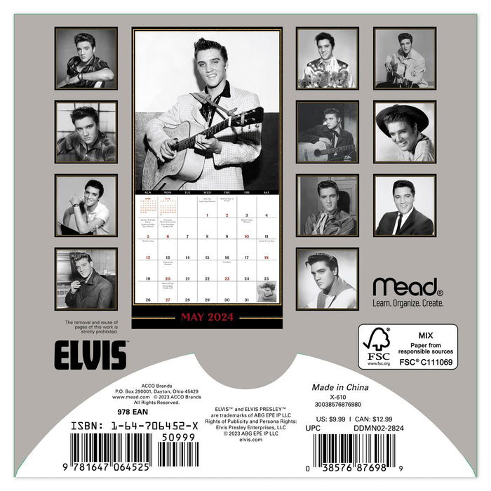 2024 Elvis Mini Wall Calendar