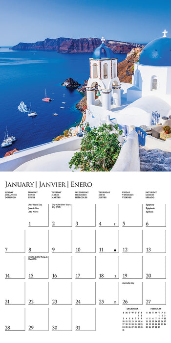 2024 Greek Isles Mini Wall Calendar