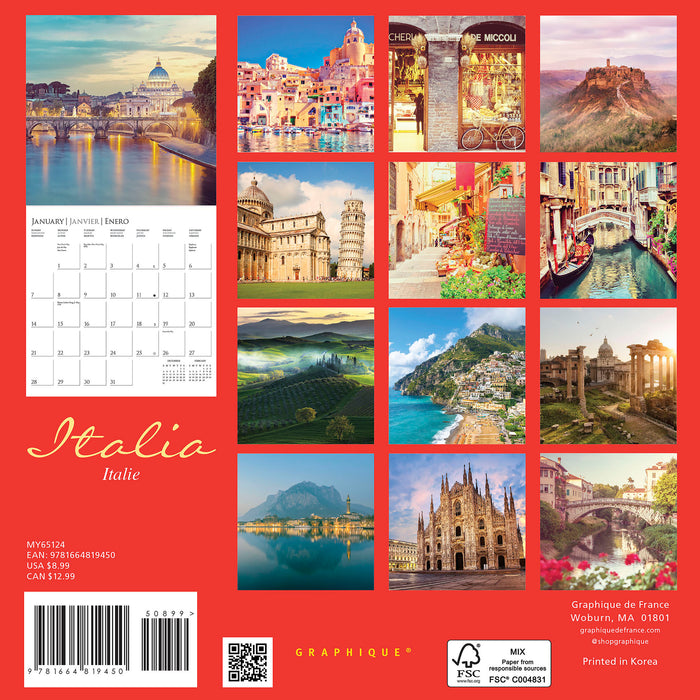 2024 Italia Mini Wall Calendar