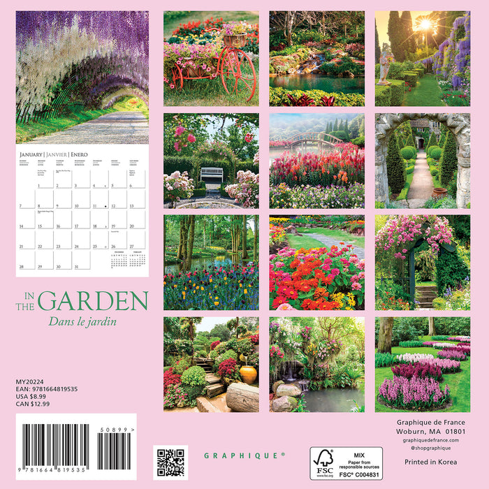 2024 In the Garden Mini Wall Calendar