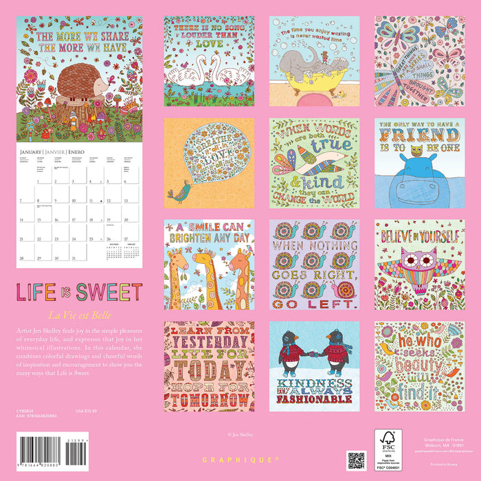 2024 Life is Sweet Wall Calendar