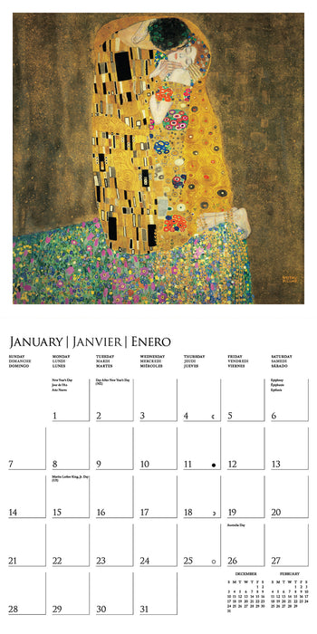 2024 Klimt Wall Calendar