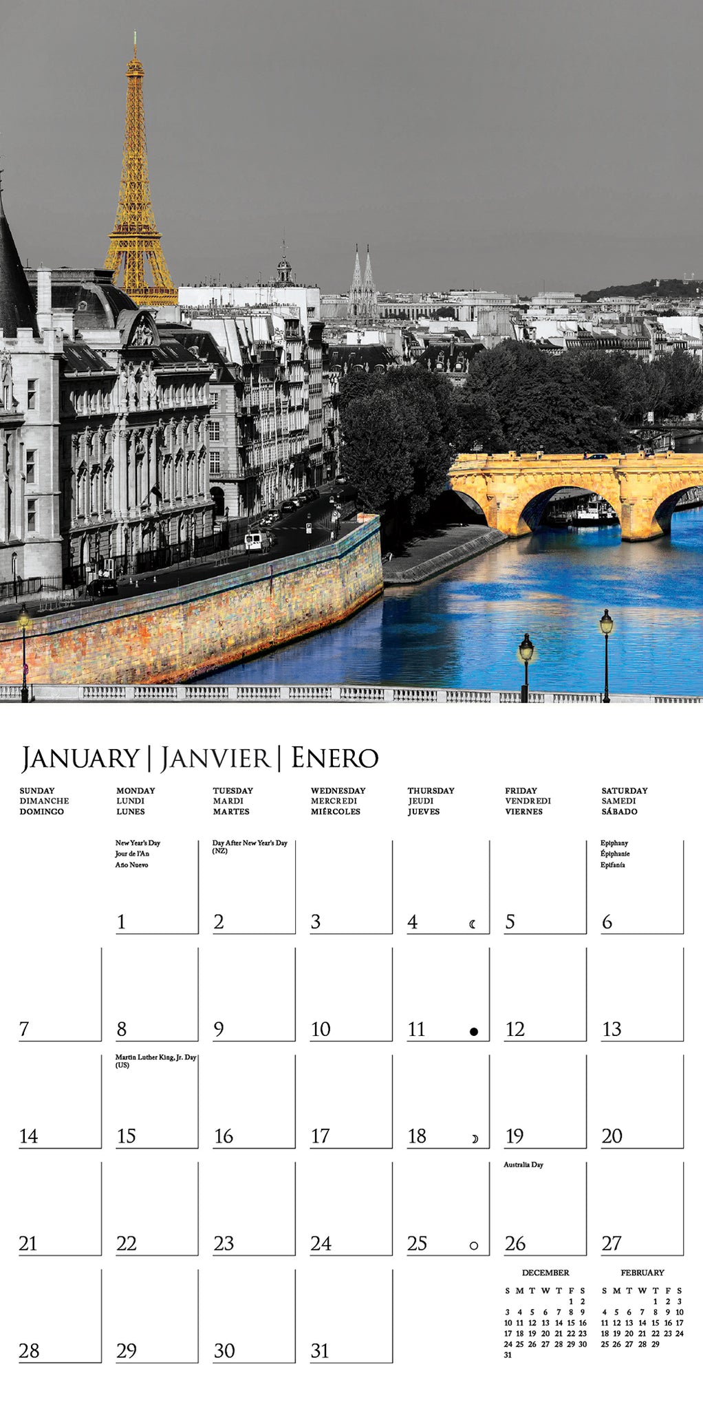 2024 Paris Glitz Wall Calendar — Calendar Club