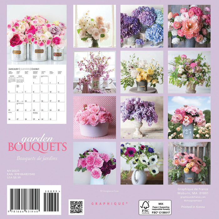 2025 Garden Bouquets Mini Wall Calendar