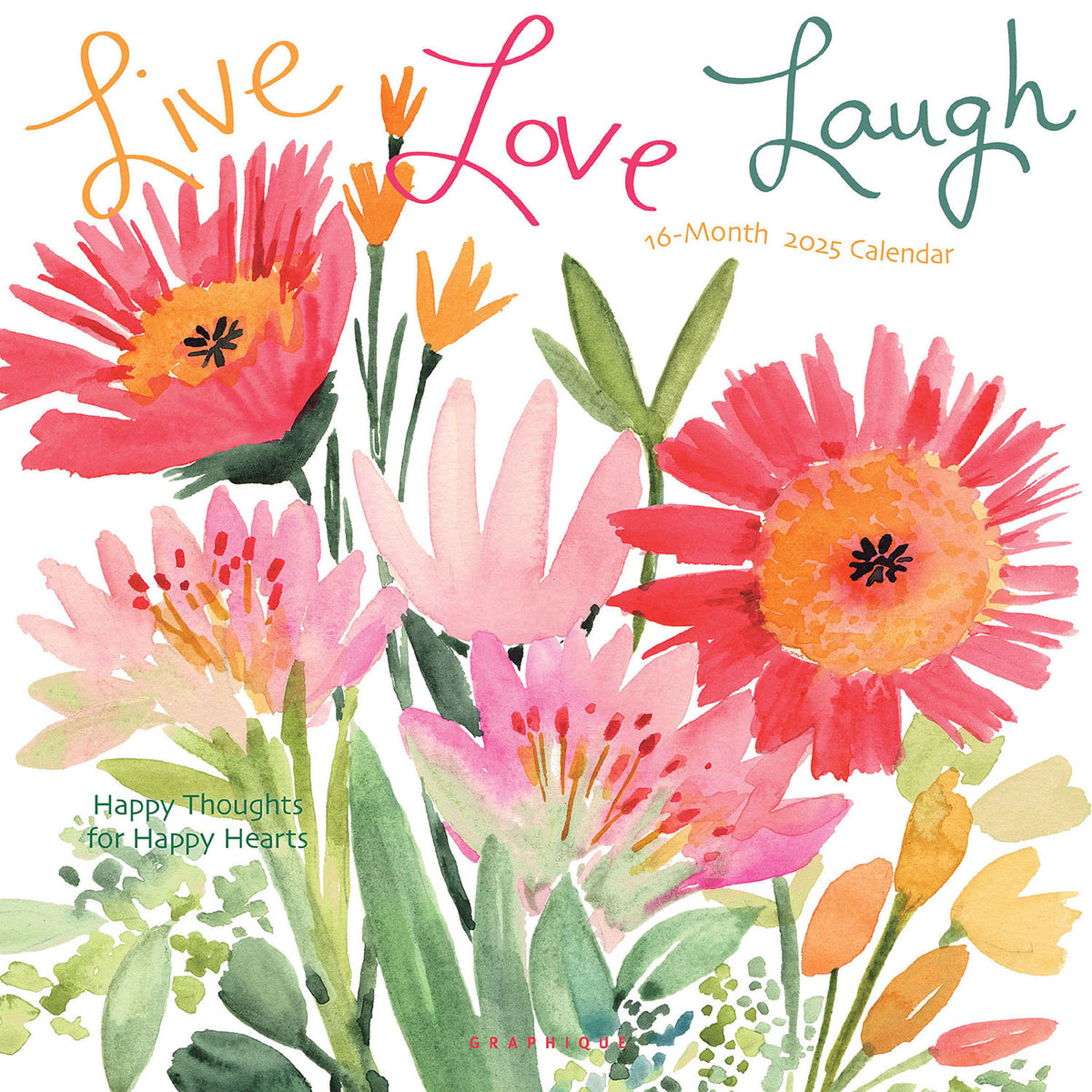 Calendar Club | 2025 Live Love Laugh Wall Calendar