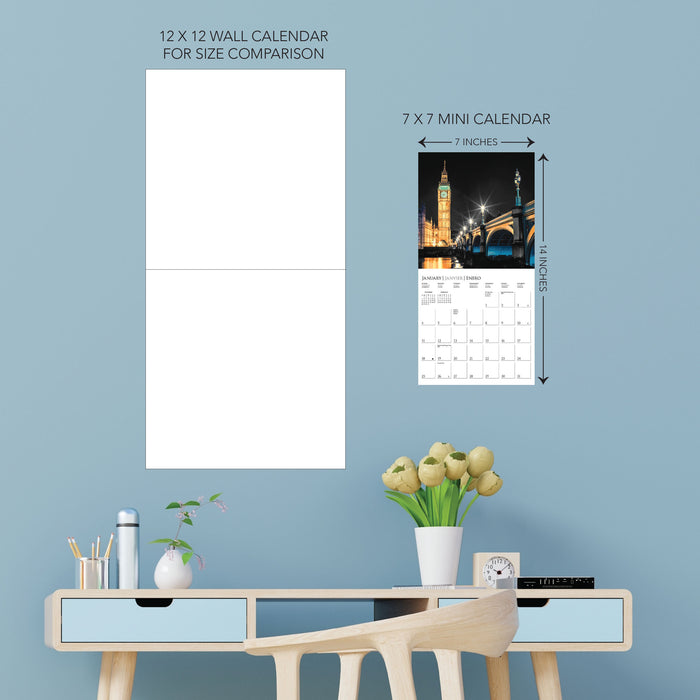 London Glitz 2026 Mini Wall Calendar
