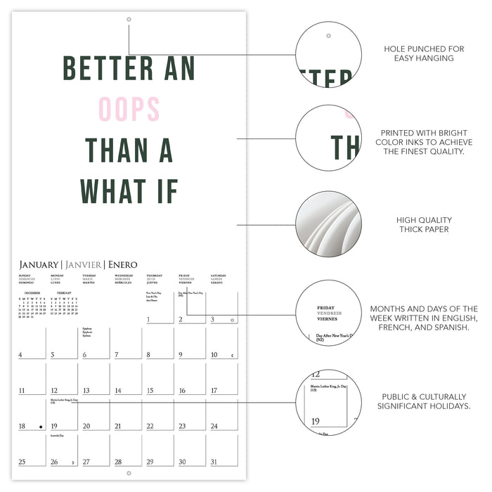 Girl Boss 2026 Mini Wall Calendar