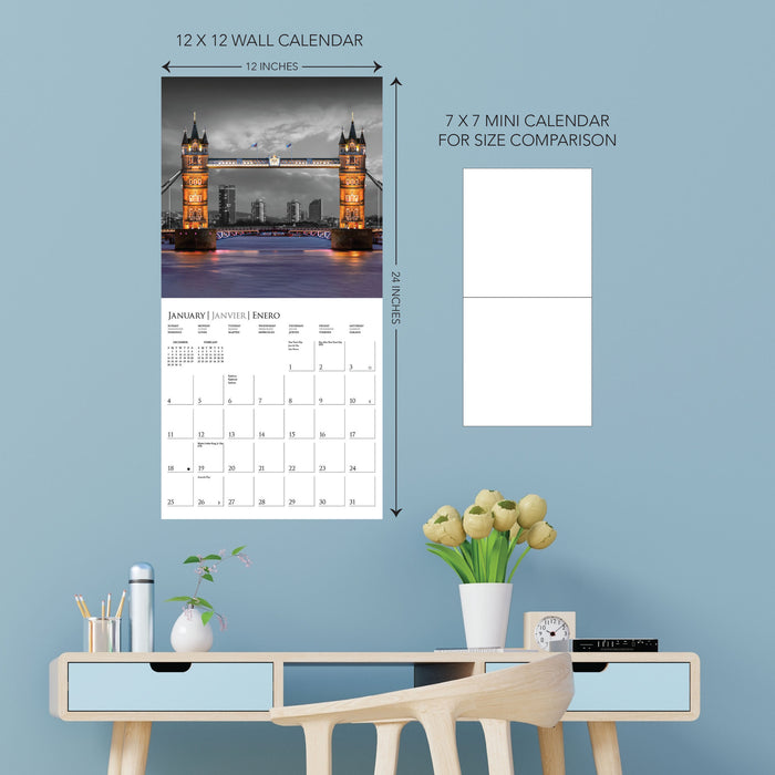 London Glitz 2026 Square Wall Calendar