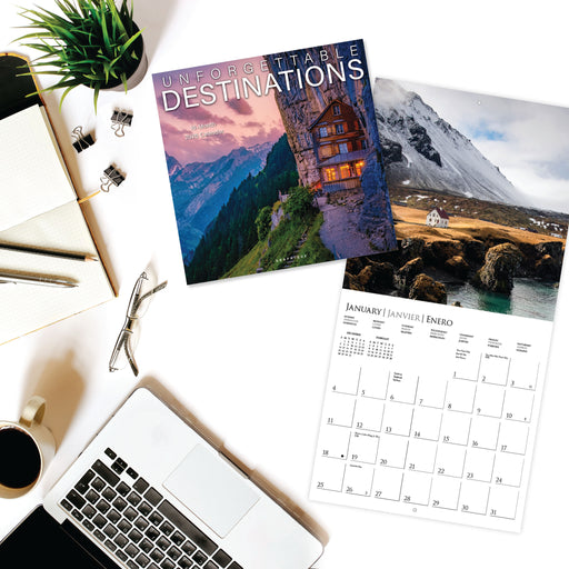 Unforgettable Destinations 2026 Square Wall Calendar