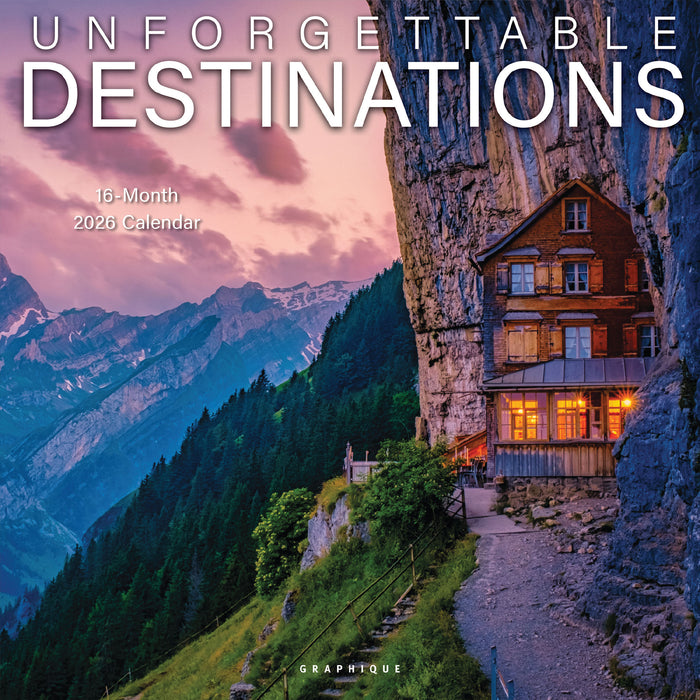 Unforgettable Destinations 2026 Square Wall Calendar