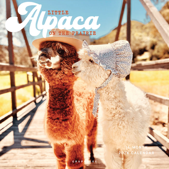 Litte Alpaca on the Prairie 2026 Square Wall Calendar