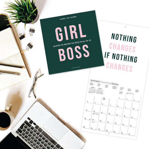 Girl Boss 2026 Square Wall Calendar
