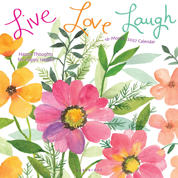 Live Love Laugh 2027 Square Wall Calendar