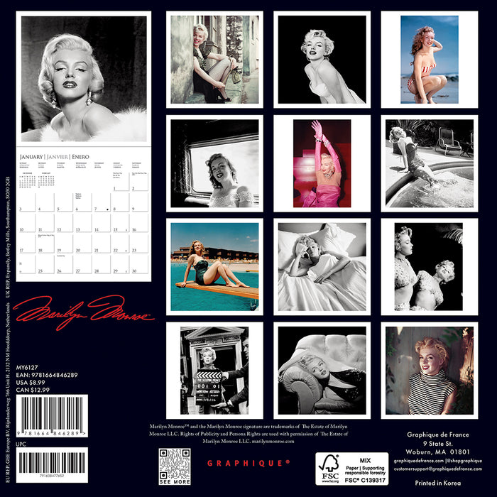 Marilyn Monroe 2027 Mini Wall Calendar