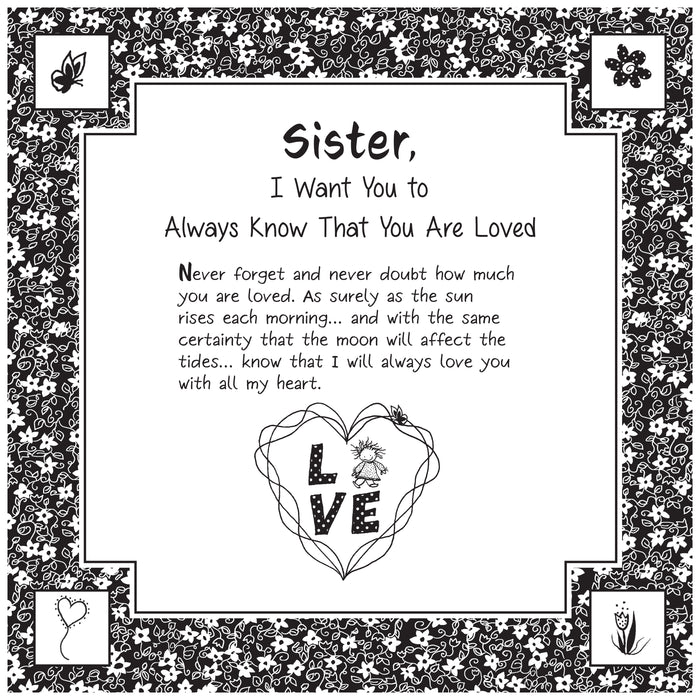 Sister, I Love You 2026 Square Wall Calendar