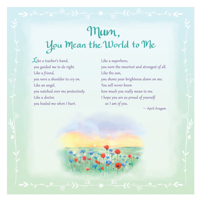 Mum You Mean The World 2027 Square Wall Calendar