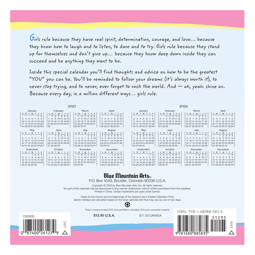 Girls Rule 2027 Mini Wall Calendar