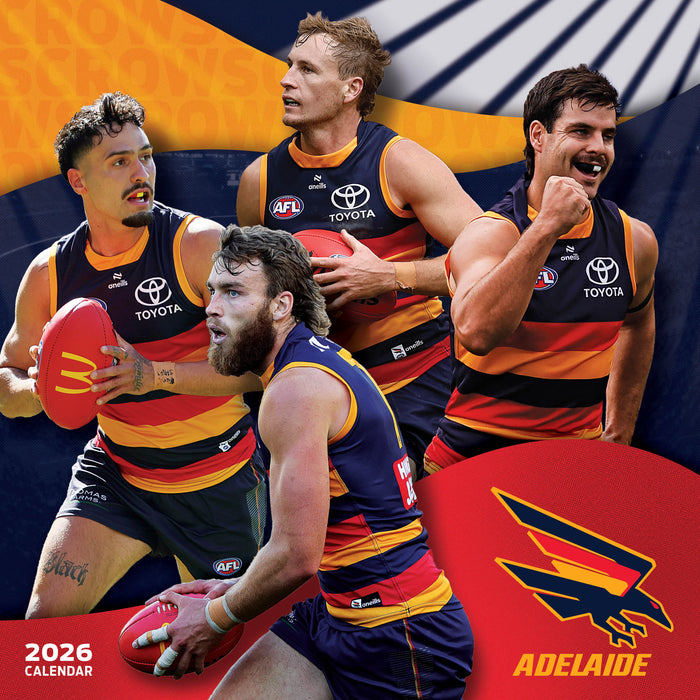 AFL Adelaide Crows 2026 Square Wall Calendar