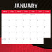 AFL Essendon Bombers 2026 Square Wall Calendar