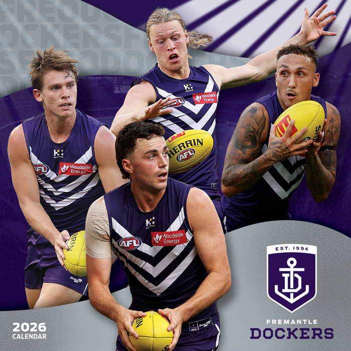 AFL Fremantle Dockers 2026 Square Wall Calendar