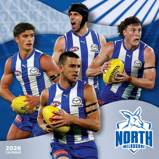 AFL North Melbourne Kangaroos 2026 Square Wall Calendar