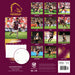 NRL Brisbane Broncos 2026 Square Wall Calendar