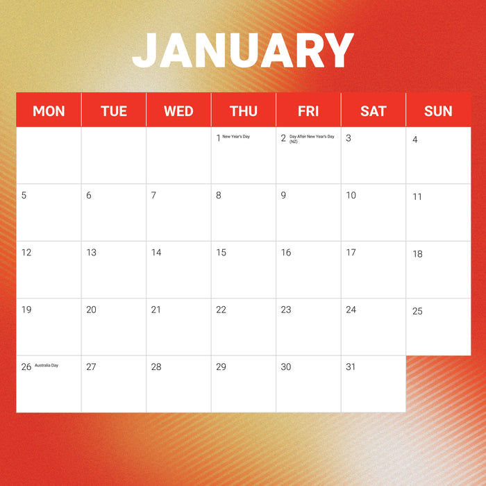 NRL Dolphins 2026 Square Wall Calendar