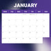 NRL Melbourne Storm 2026 Square Wall Calendar