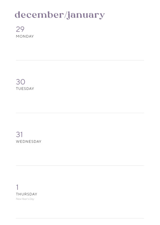 Mindfulness 2026 Weekly Diary