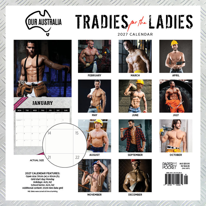Tradies for the Ladies 2027 Square Wall Calendar