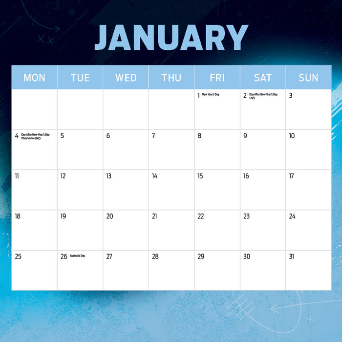 AFL Carlton Blues 2027 Square Wall Calendar