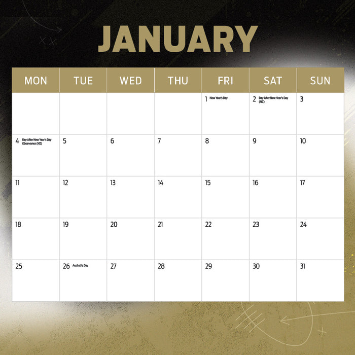 AFL Collingwood Magpies 2027 Square Wall Calendar
