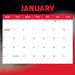 AFL Essendon Bombers 2027 Square Wall Calendar