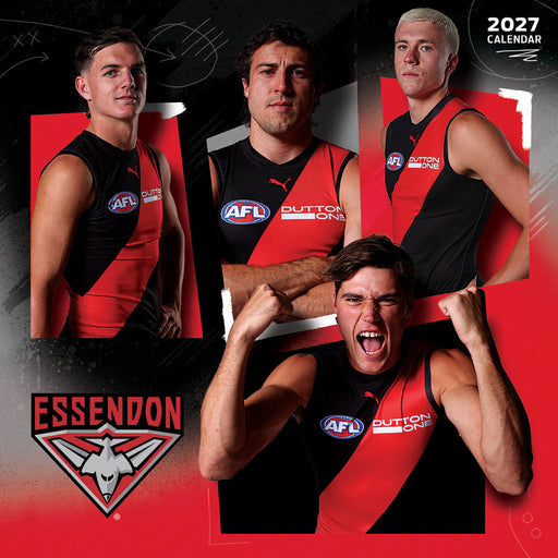 AFL Essendon Bombers 2027 Square Wall Calendar