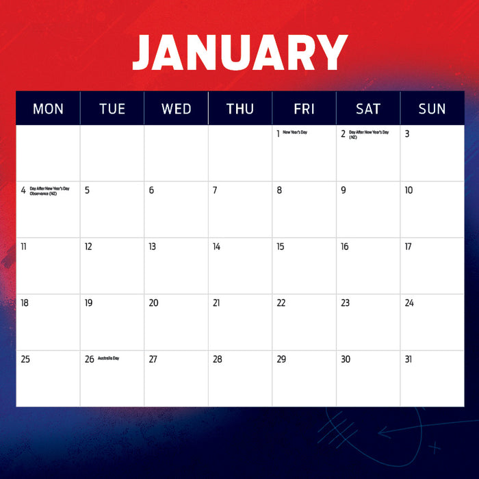 AFL Melbourne Demons 2027 Square Wall Calendar