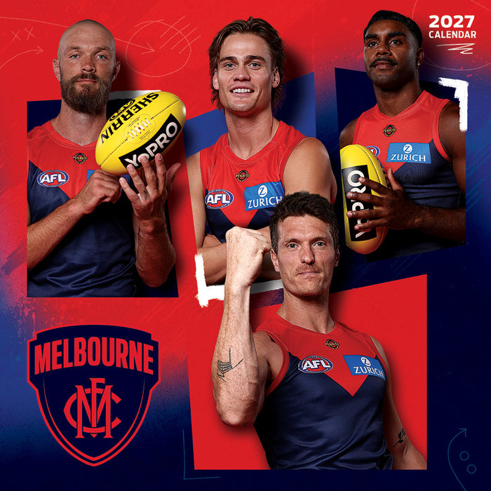 AFL Melbourne Demons 2027 Square Wall Calendar