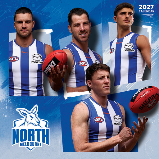 AFL North Melbourne Kangaroos 2027 Square Wall Calendar